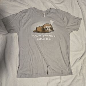 Grey Teeturtle Men's XL Tee. Sloth, Used, Great Condition.